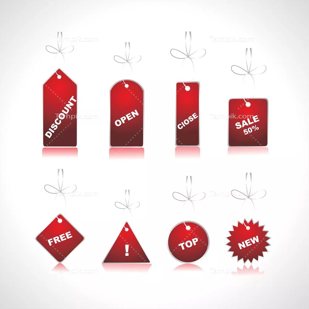 مجموعه وکتور برچسبهای فروش ویژه برای تبلیغات موثر