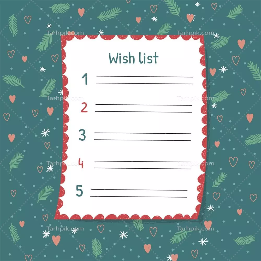 الگوی نامه آرزوهای سال نو از سانتا: طراحی و الگوی وکتور برای استفاده راحت