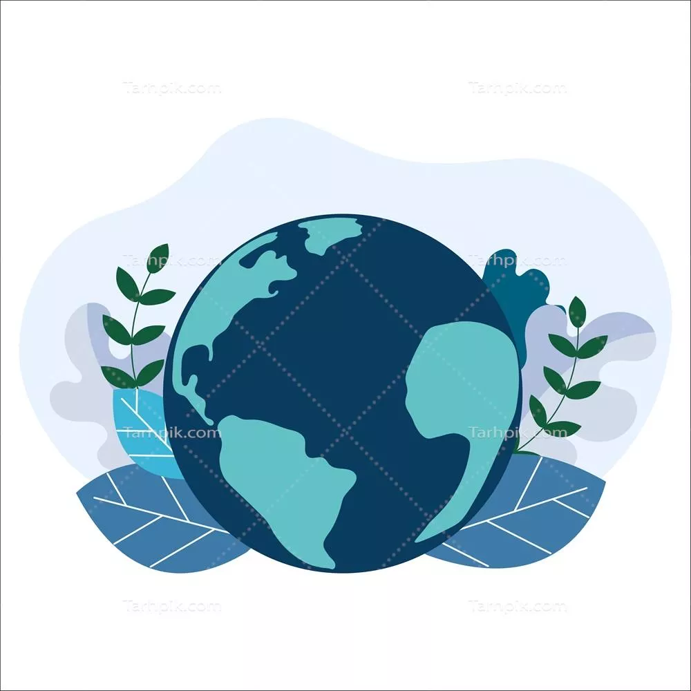 وکتور مفهوم روز جهانی محیط زیست و نجات سیاره زمین از خطرات محیطی