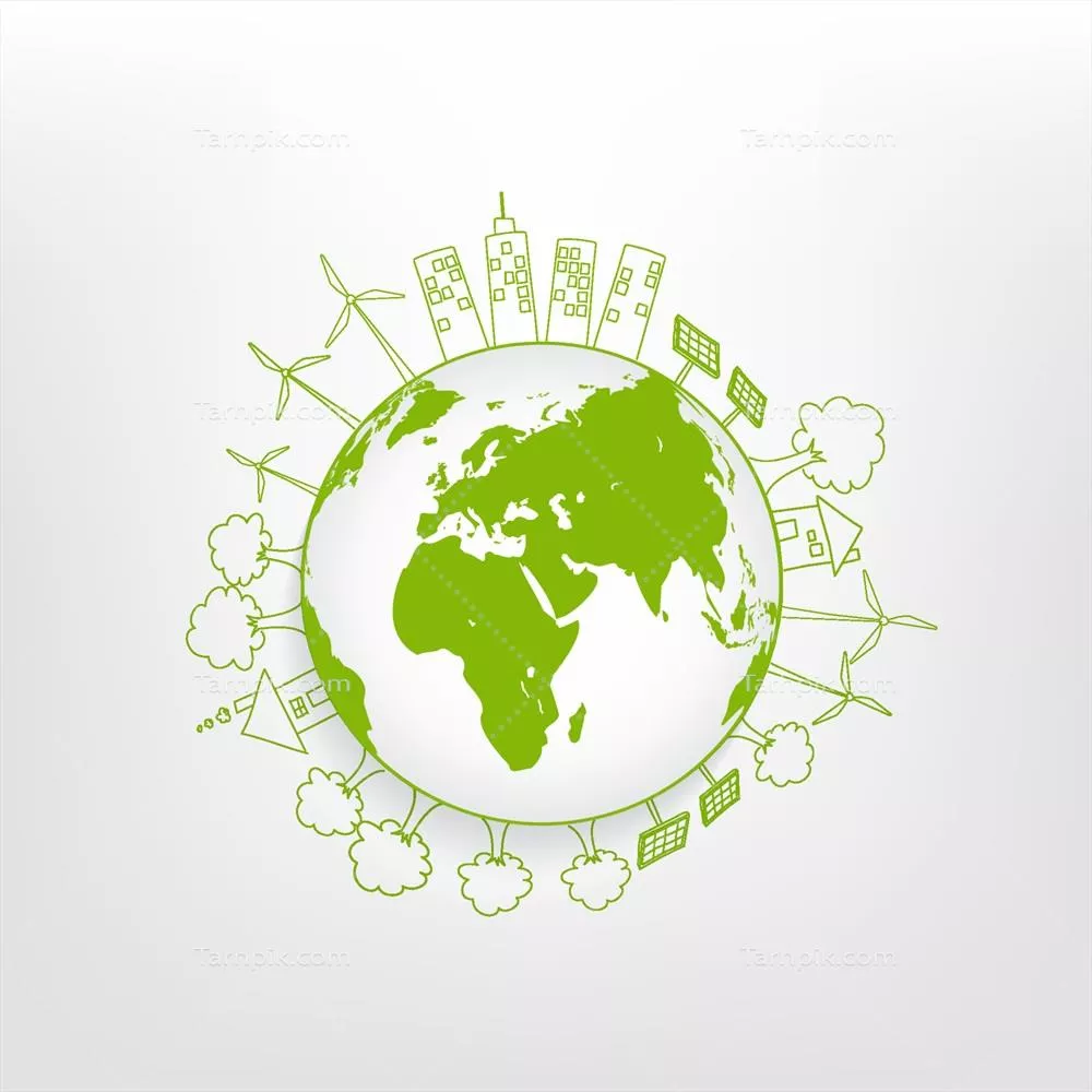 وکتور توسعه پایدار و حفظ محیط زیست برای نجات جهان: راهکارها و راهبردها