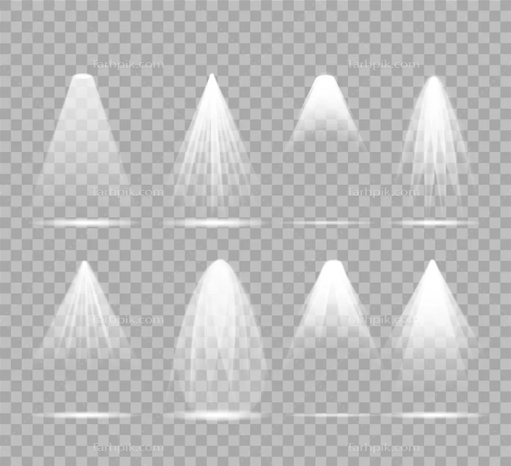 مجموعه وکتورهای نورپردازی صحنههای هنری و زیباییشناسانه