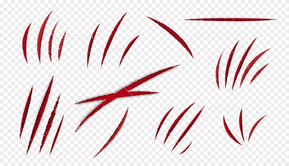 وکتور مجموعه واقعگرایانه از موجودات خیالی با خراشها و جزئیات دقیق