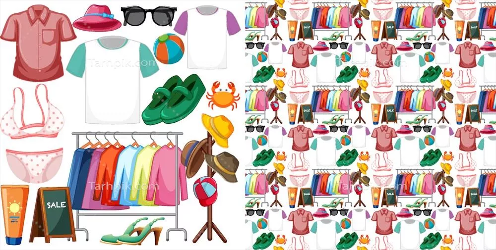 وکتور طراحی پسزمینه بدون درز با تم پارچه در پسزمینه سفید