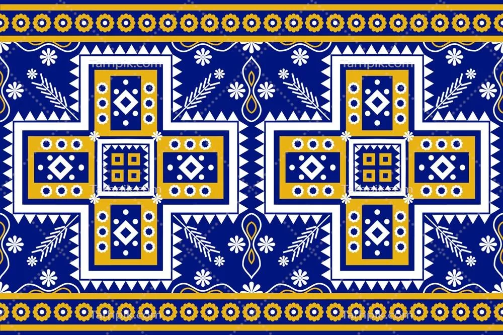 وکتور طرحهای سنتی و هندسی بدون درز شرق آسیایی با الهامات قومی