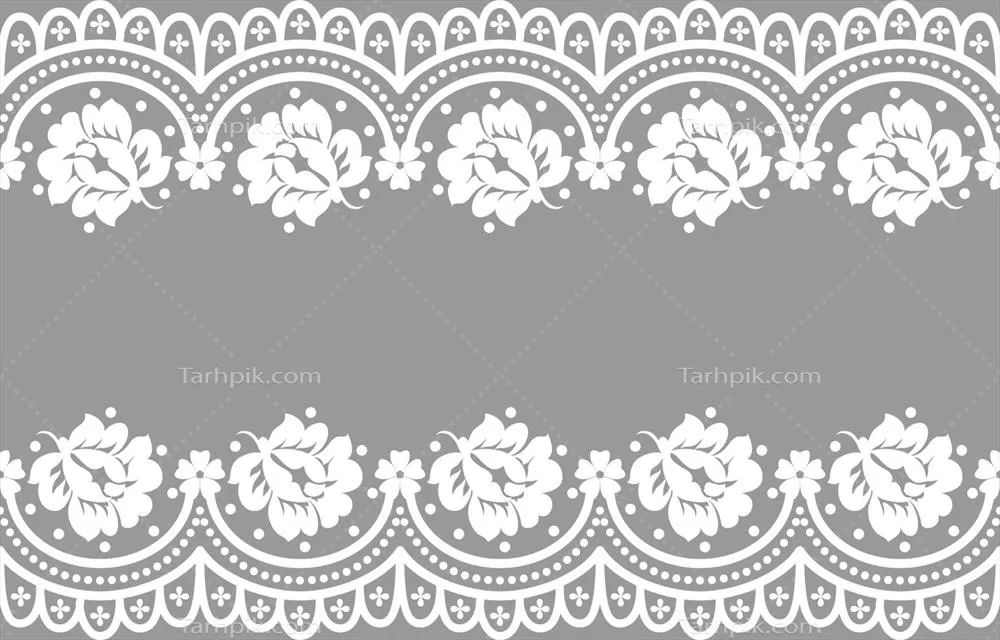 پس‌زمینه وکتور نقش گل‌های لبه‌دوزی شده کلاسیک و بی‌درازه