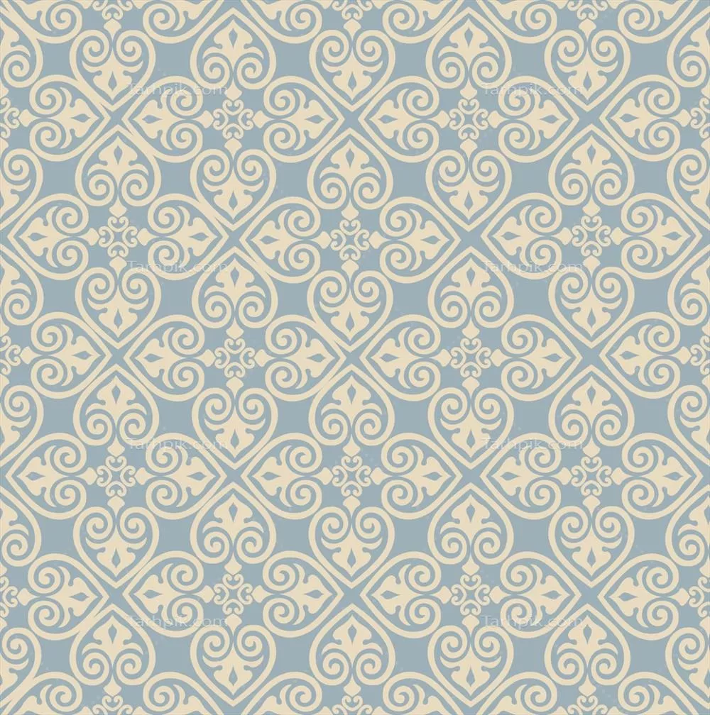 وکتور الگوهای بدون درز با تزئینات گلدار آسیایی و ویژگی‌های انتزاعی