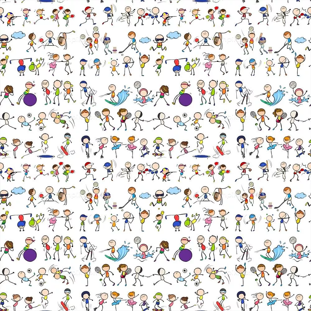 طراحی وکتور بدون درز برای ورزشهای مختلف: الگوهای متنوع و جذاب