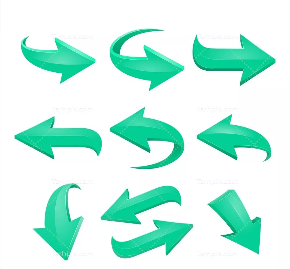 ست تیرکمان نشانهگذاری به سبک واقعگرایانه در وکتور