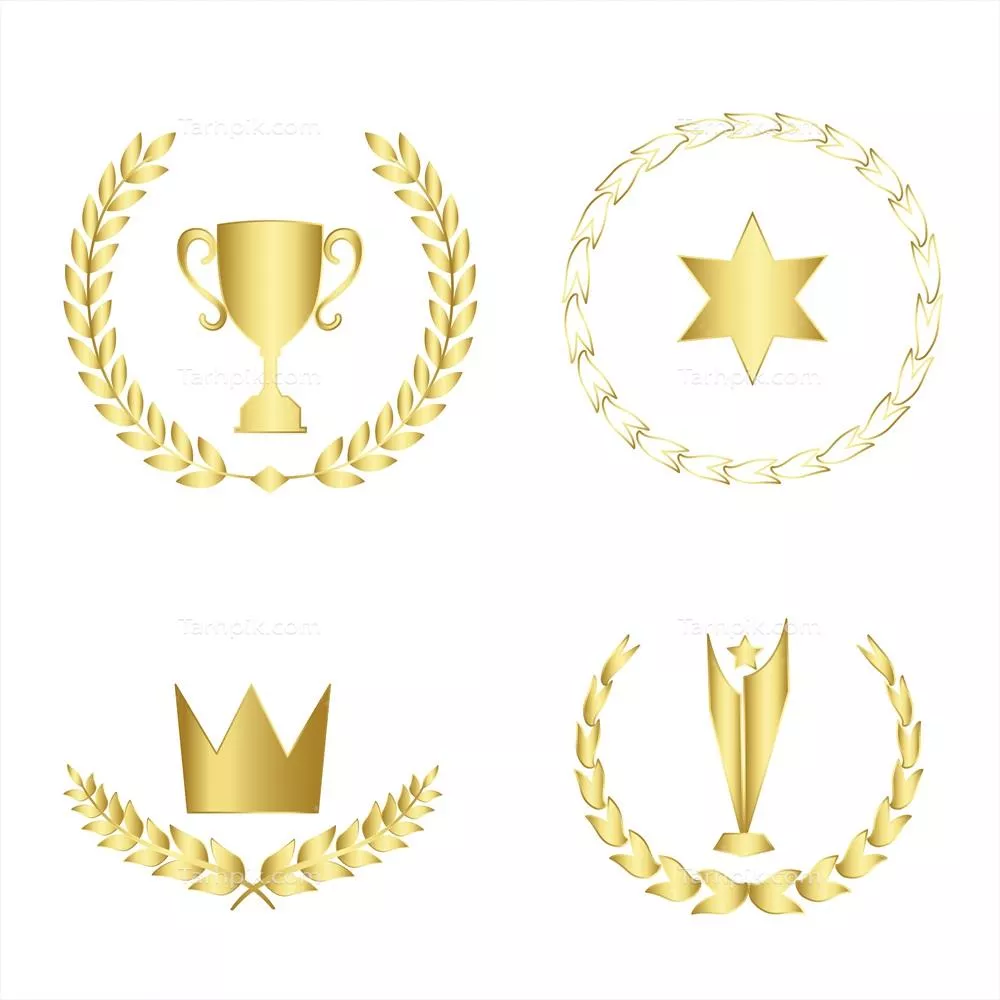 مجموعه جوایز و نشان های وکتور - طراحی برندگان و افتخارات