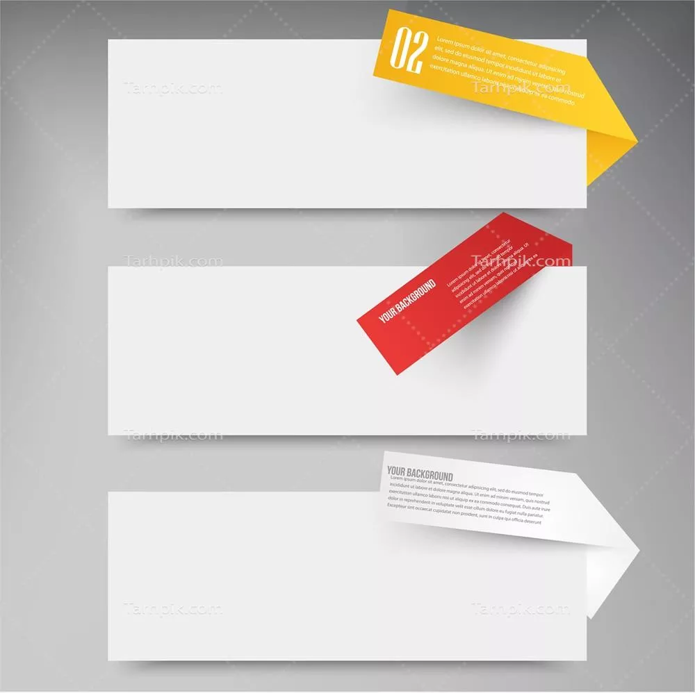 برچسبهای مستطیل خالی با گوشههای تیز به صورت وکتور