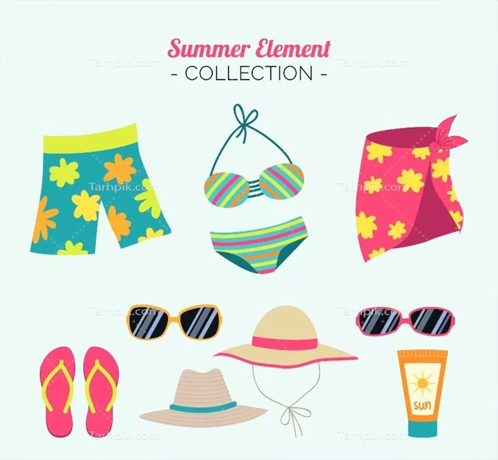 المانهای پوشاک تابستانی با طراحی تخت و وکتوری