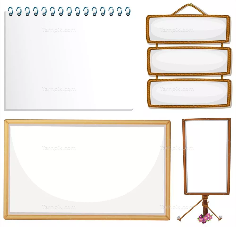 بنر و تابلو چوبی وکتور با طراحی متنوع و خلاقانه