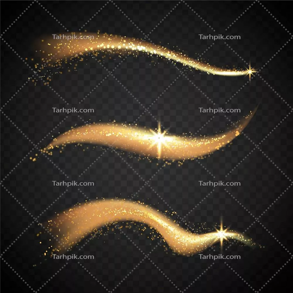 پک وکتور امواج درخشان و درخشان با جلوه های زیبای نور