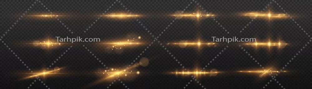 وکتور ذرات درخشان و جرقههای ستاره و خورشید با نور برجسته