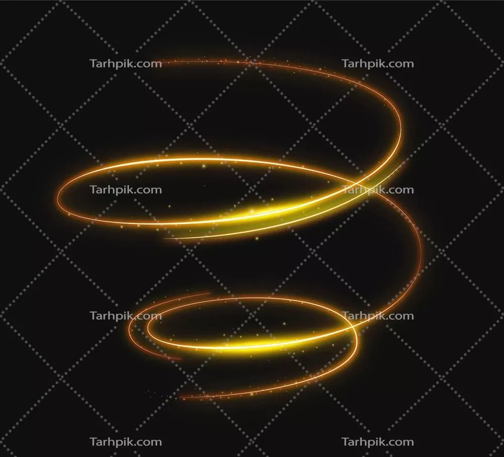 طراحی وکتور spiral طلایی براق با سبک واقعگرایانه