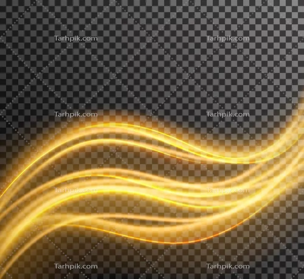 افکت موج نوری درخشان با پس زمینه شفاف و وکتور