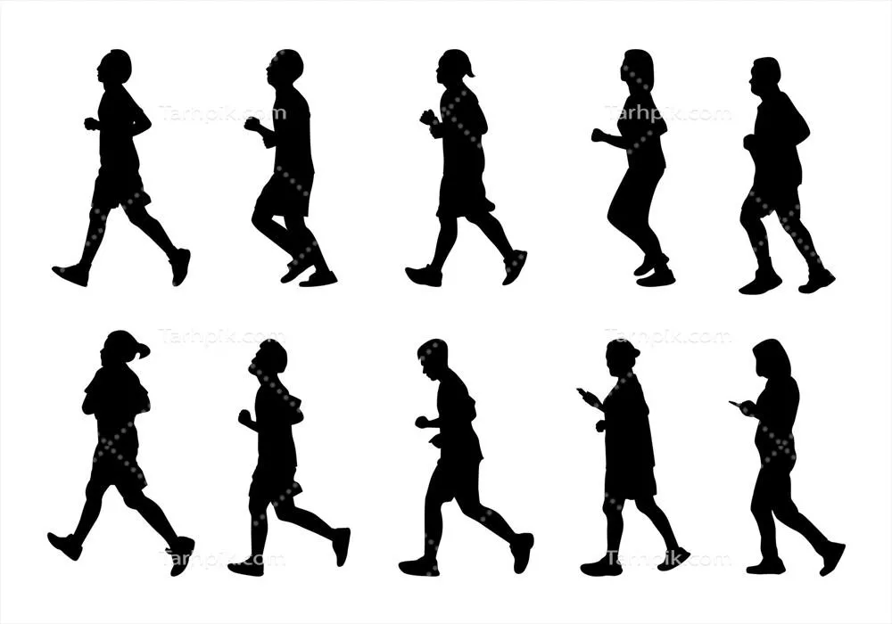 وکتور سکوت سیاه‌پوستان: سیاه‌سفیدی و دویدن زنان و مردان