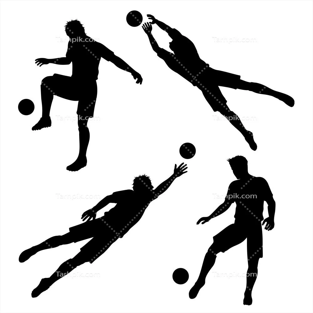 کتابخانه وکتور سیلوئت بازیکنان فوتبال و فوتبال آمریکایی