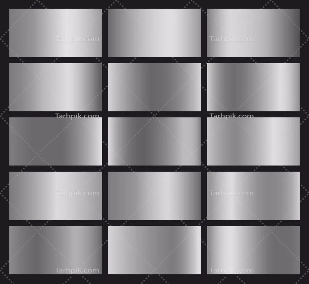 پک وکتور گرادیان نقره‌ای با طراحی مدرن و زیبا