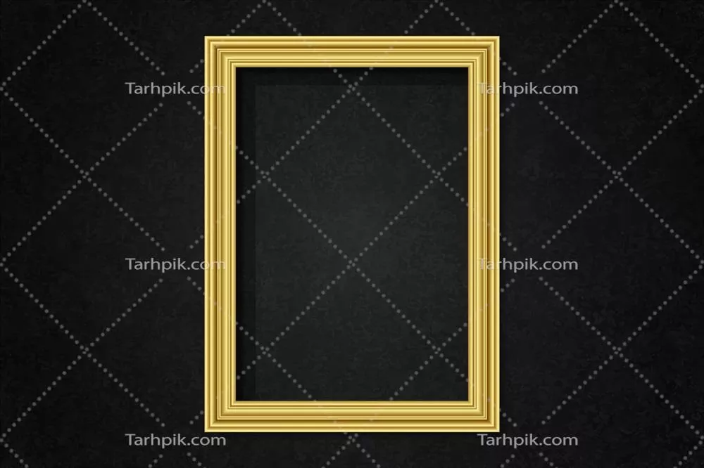 وکتور دیواری قاب طلایی ساده و شیک برای دکوراسیون داخلی