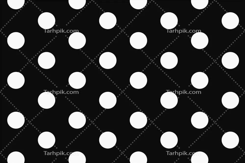 طرح ساده با پس‌زمینه نقطه‌ای سیاه و سفید به صورت وکتور