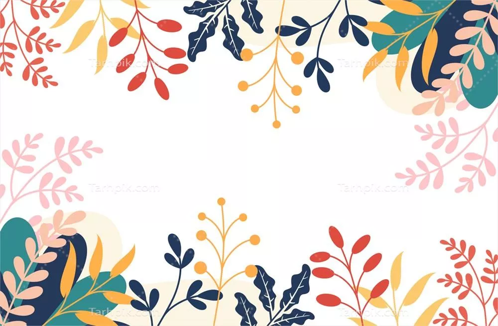 وکتور طرح ساده و بدون درز با تم گل و گل‌های زیبا