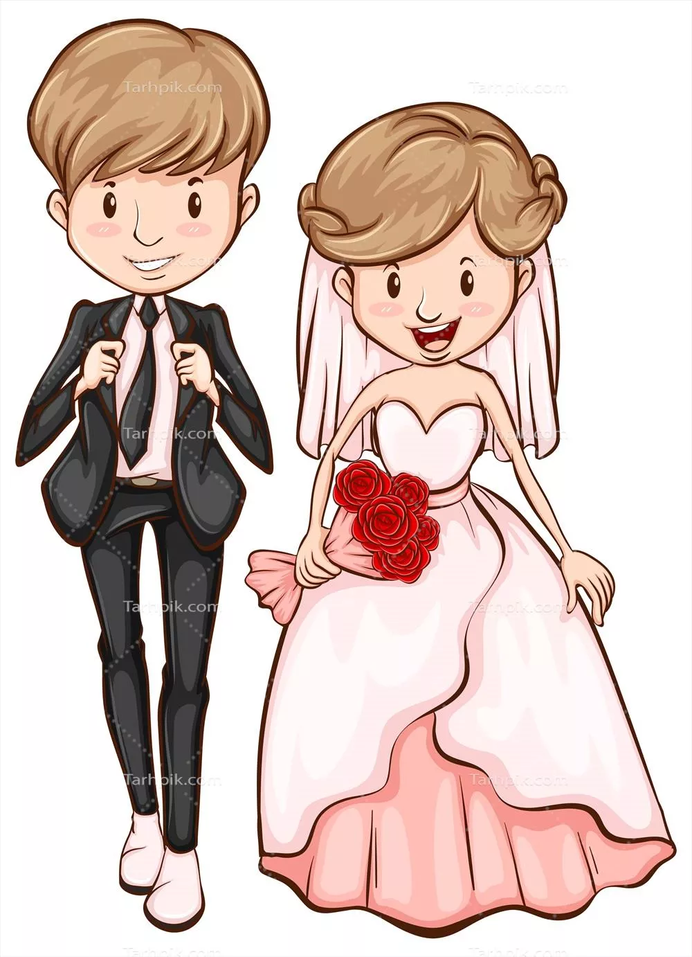 طراحی وکتور از یک زوج خوشحال در حال نقاشی برداشته شده است