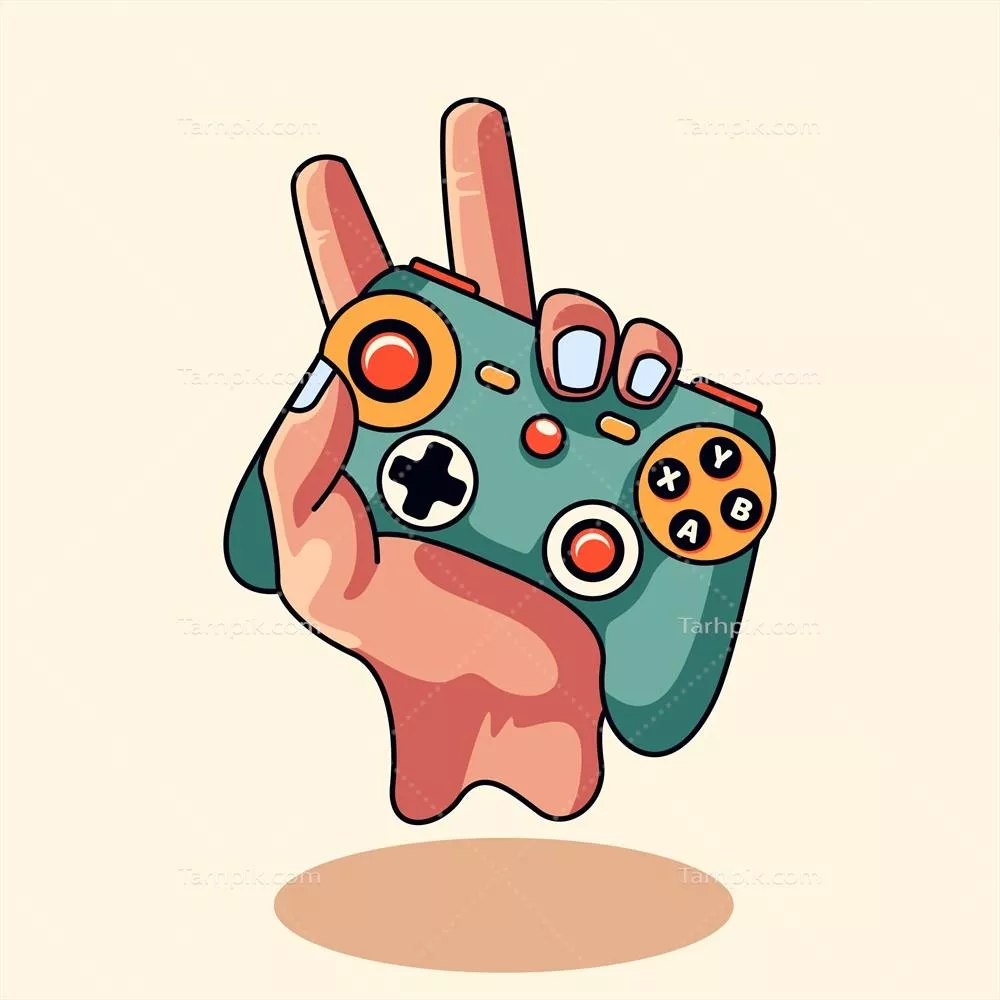 طراحی مدرن نماد بازی با جمجمه و جویاستیک به سبک وکتور