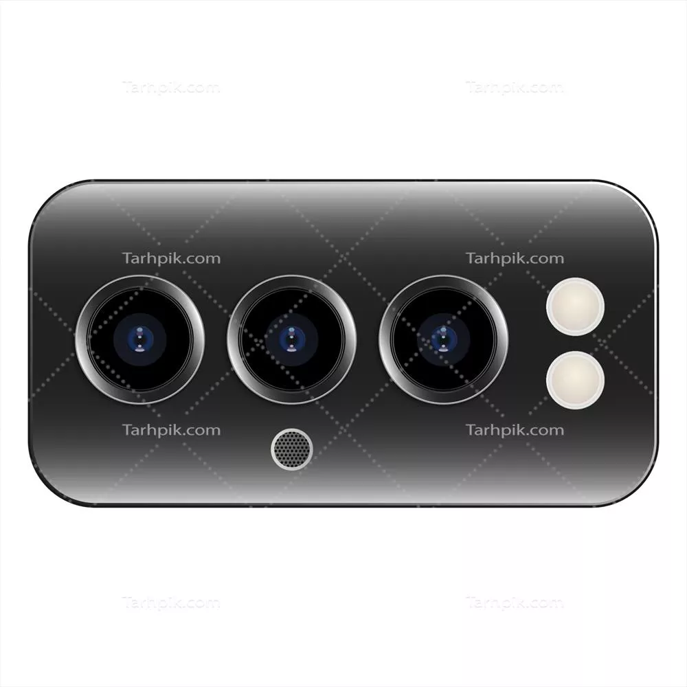 تصویر وکتوری لنز دوربین اسمارتفون بر روی پس‌زمینه سفید
