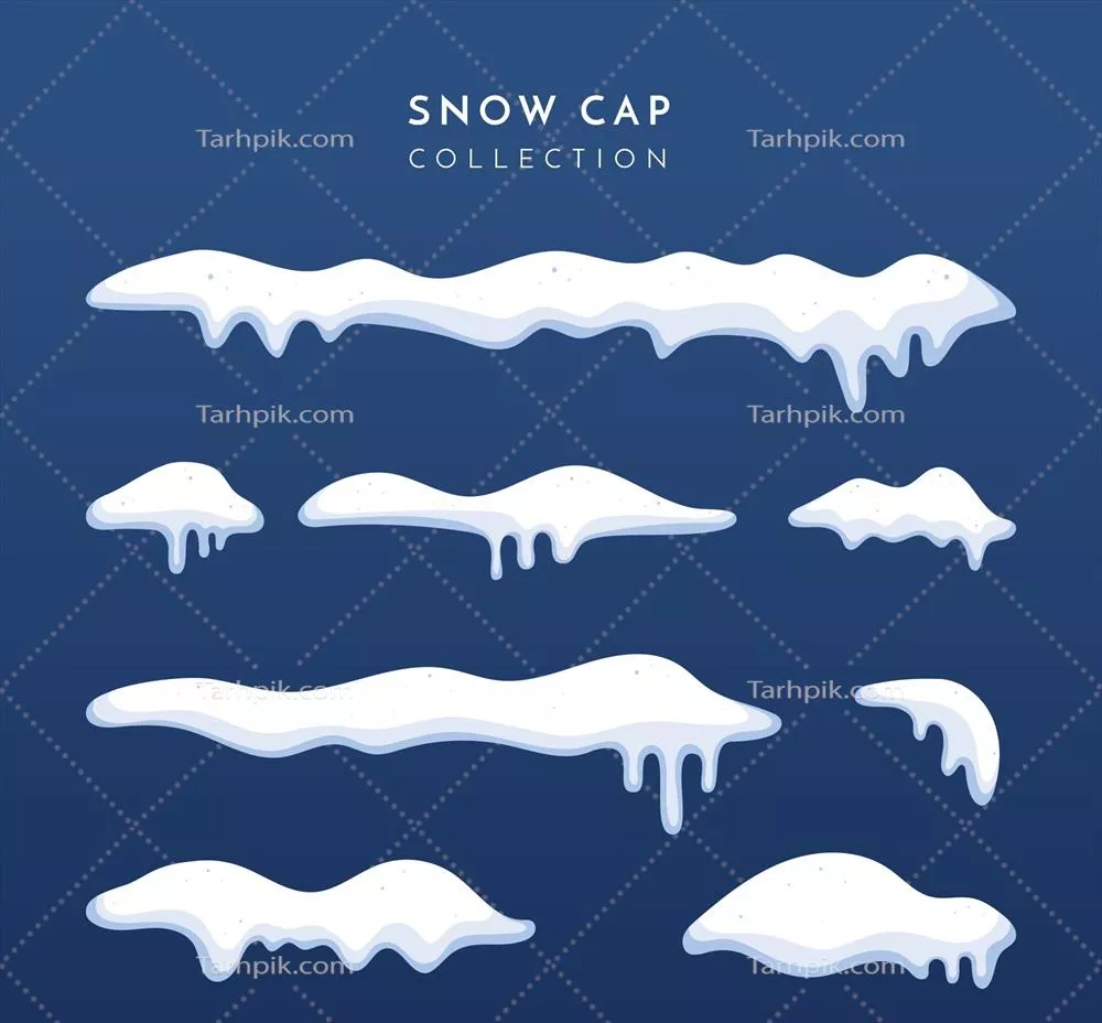 مجموعه وکتور کاپ برفی با طرح‌های متنوع و زیبا