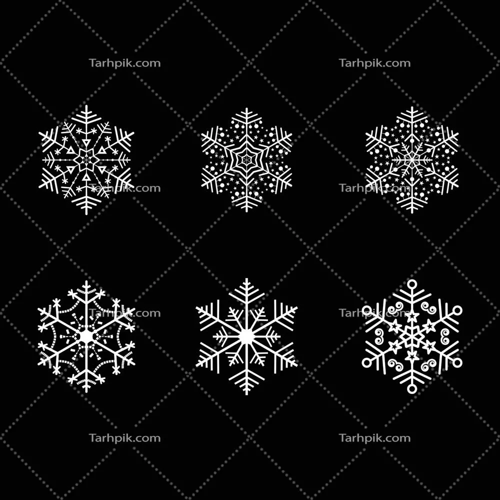 وکتور برفریزشهای زیبا برای کریسمس و تزئینات زمستانی