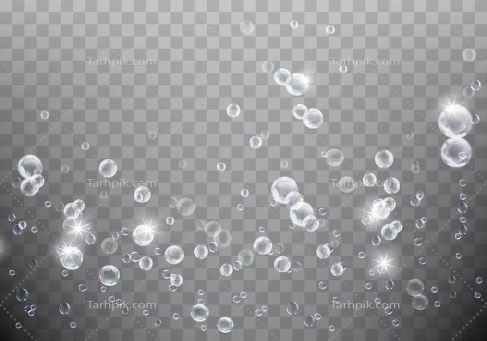 طراحی واقعگرایانه حبابهای صابونی رنگین کمان - وکتور منحصر به فرد