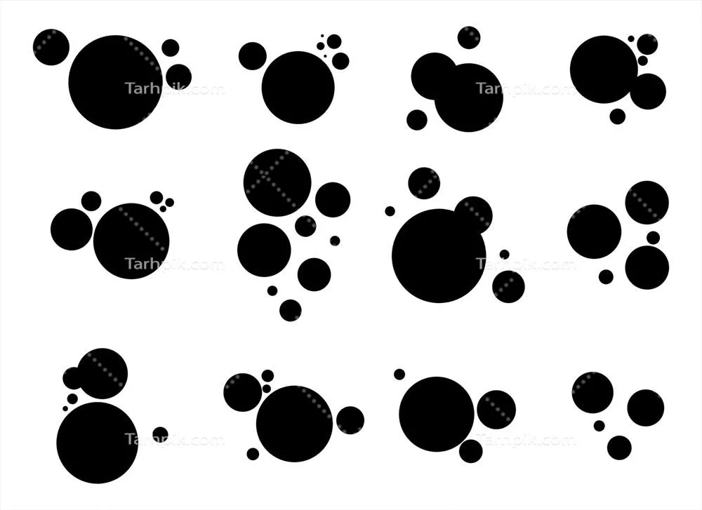 طراحی و تصویرسازی وکتور حباب صابون مجزا بر روی زمینه سفید