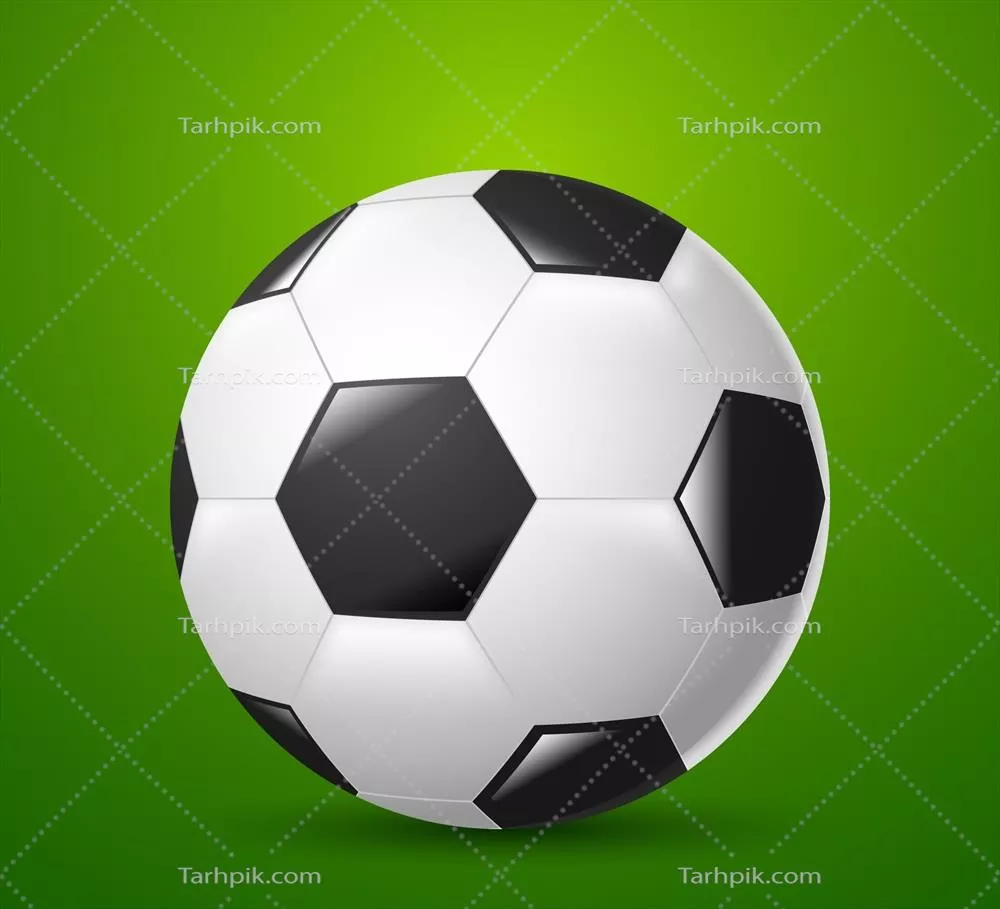 پسزمینه توپ فوتبال در سبک واقعی و وکتور با جزئیات بالا