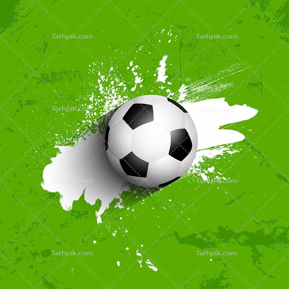 وکتور فوتبال یا فوتبال: طراحی مدرن بر روی پسزمینه زبر و گرانج