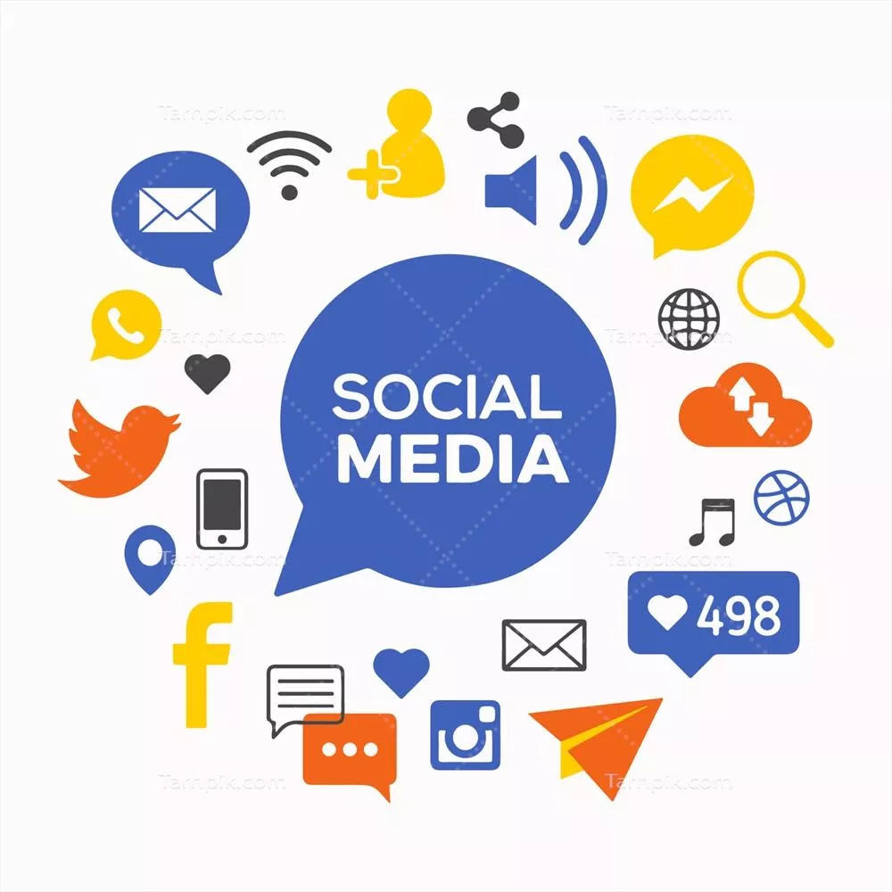 وکتور طرح گرافیکی شبکههای اجتماعی: بنر مفهوم شبکههای اجتماعی