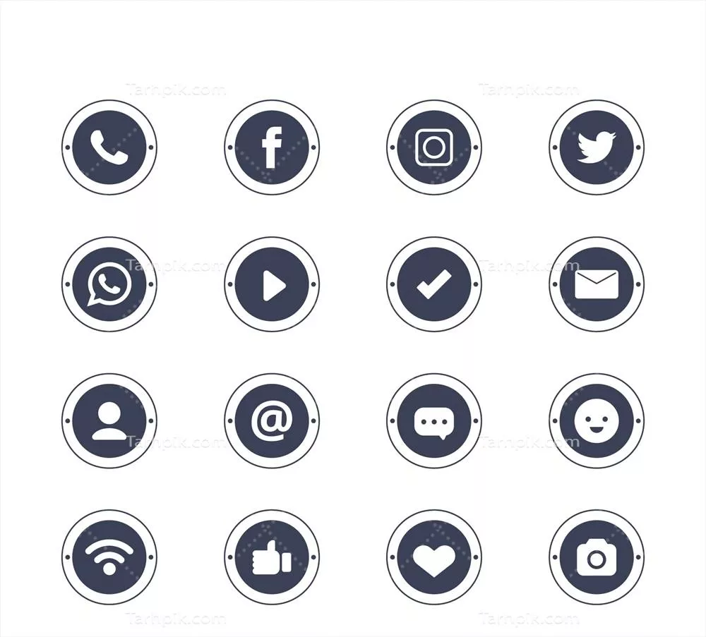 مجموعه لوگوهای رسانه های اجتماعی - وکتورهای جذاب و مدرن