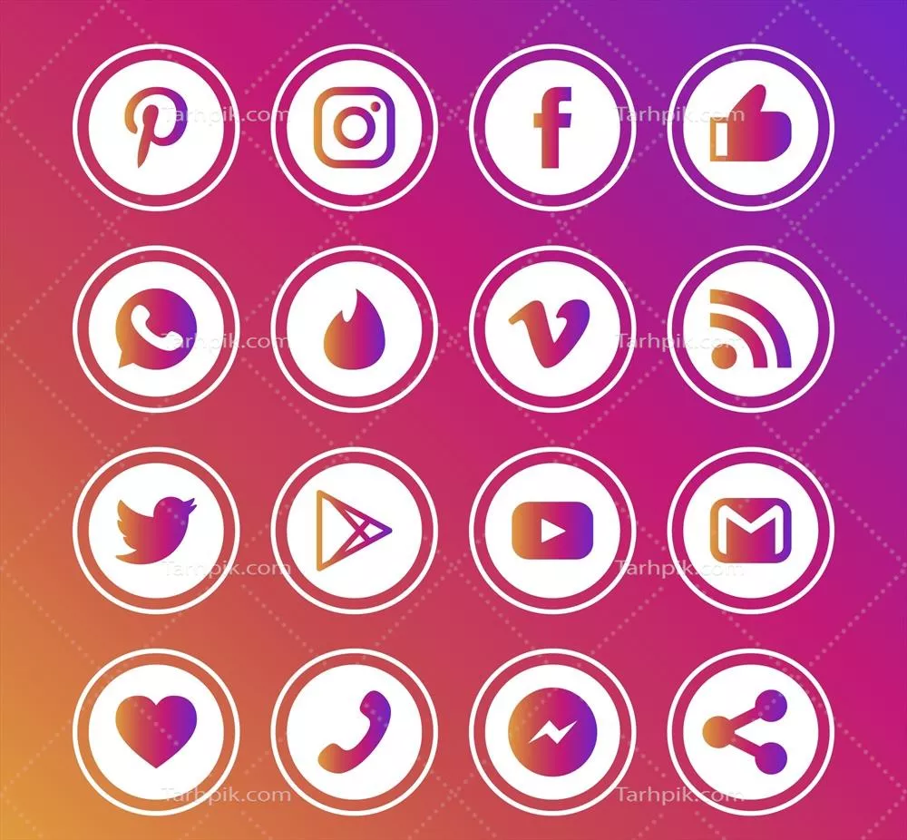 مجموعه لوگوهای شبکههای اجتماعی وکتور - ۲۳ طرح بینظیر