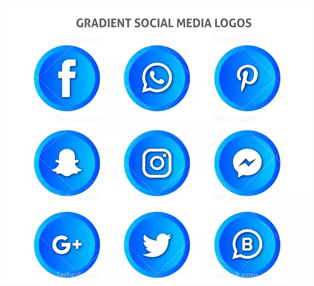 مجموعه آیکون های شبکههای اجتماعی به صورت وکتور (29 آیکون)