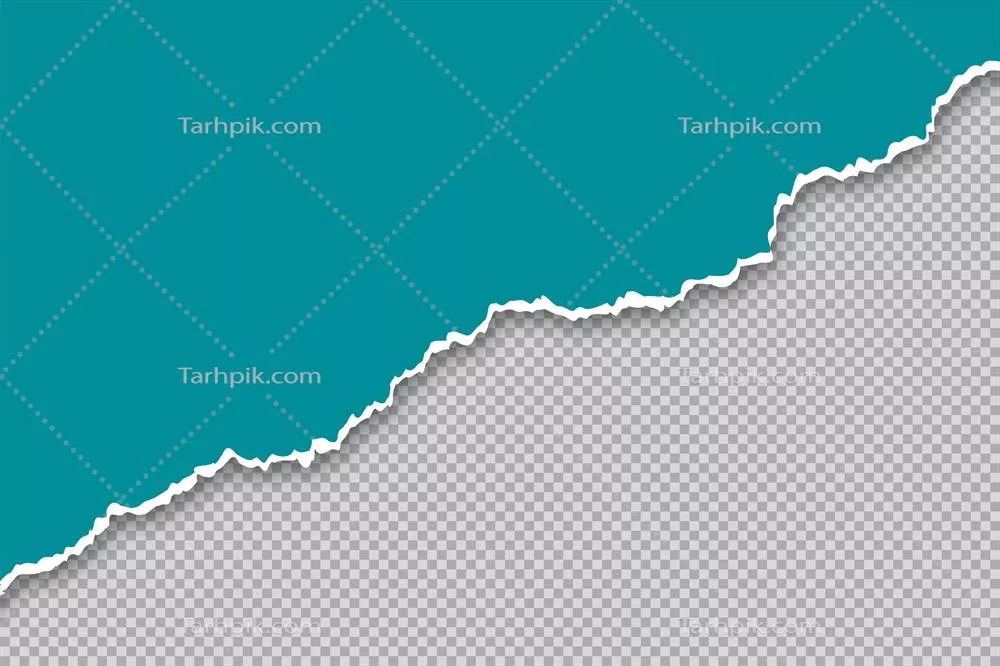 بک گراند شفاف با لبه های پاره و پاره شده کاغذ وکتور