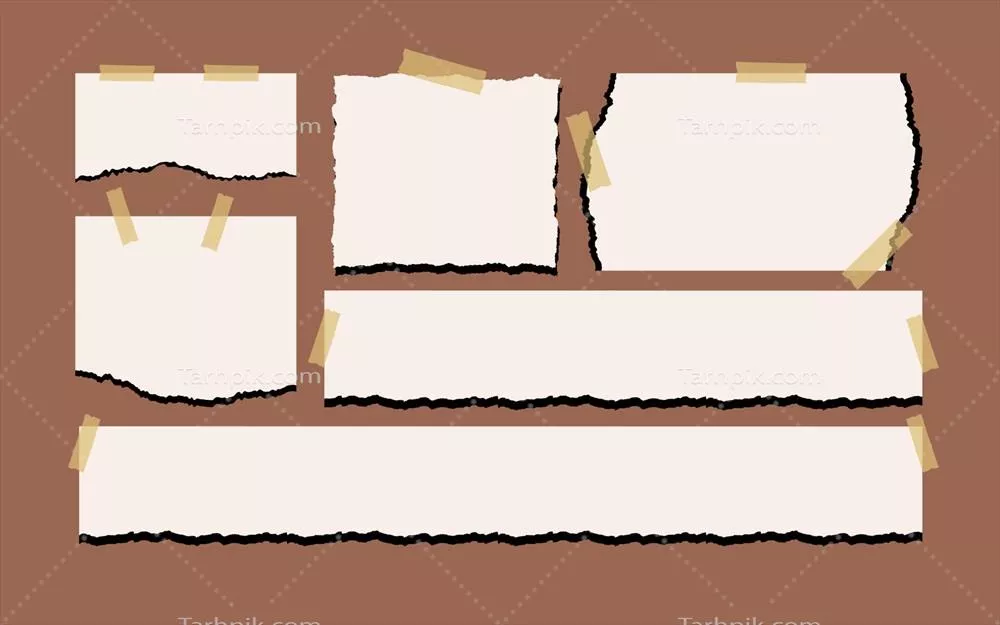 وکتور برگه های پاره شده: نوارهای کاغذی پاره شده و کاربردهای آن ها