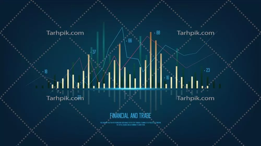 وکتور نمودار میلهای تجاری برای بازار بورس و بازار فارکس