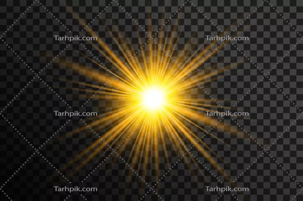 پسزمینه وکتور با جلوه شفاف و درخشان لنز و شعله نوری