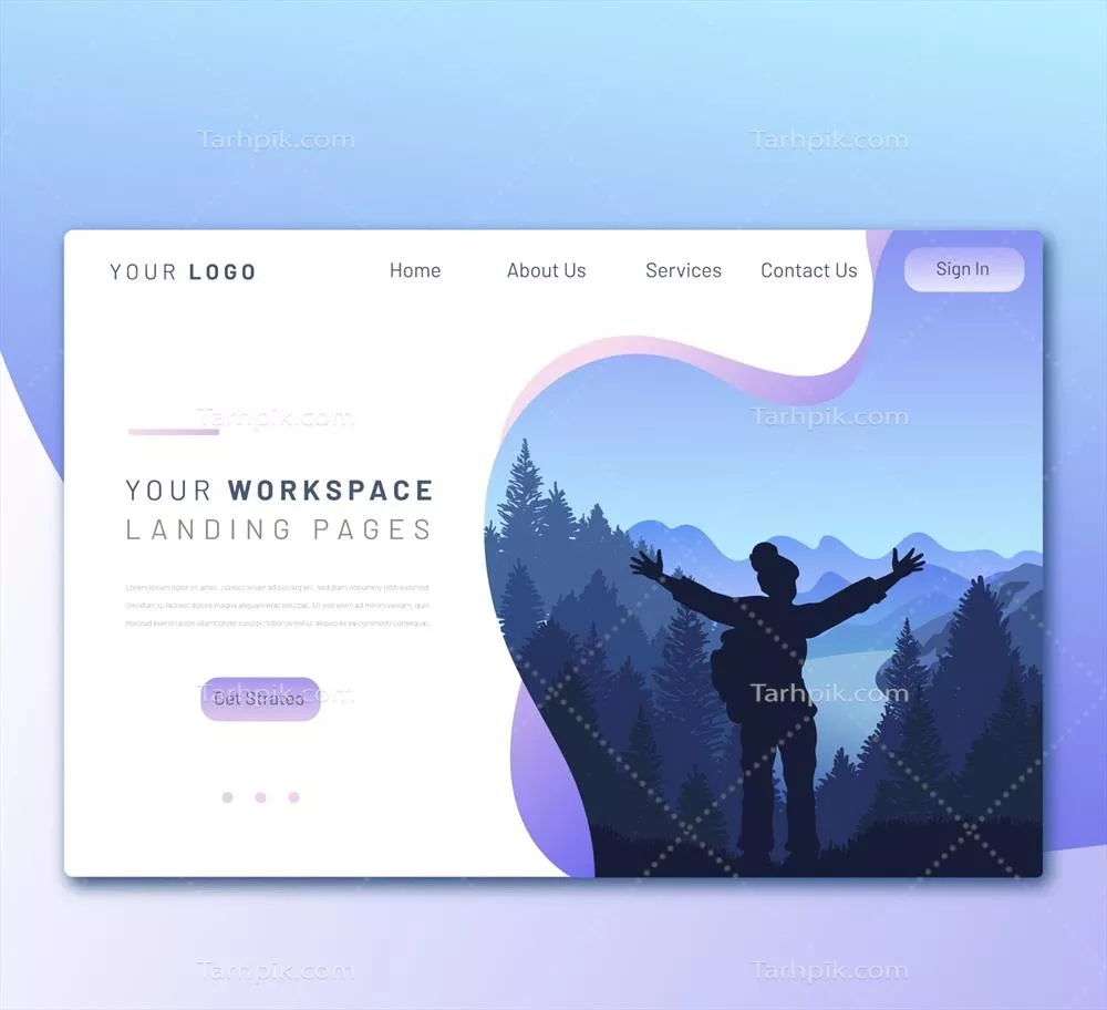 صفحه فرود سفر: طراحی وکتور برای جذب مسافران و گردشگران