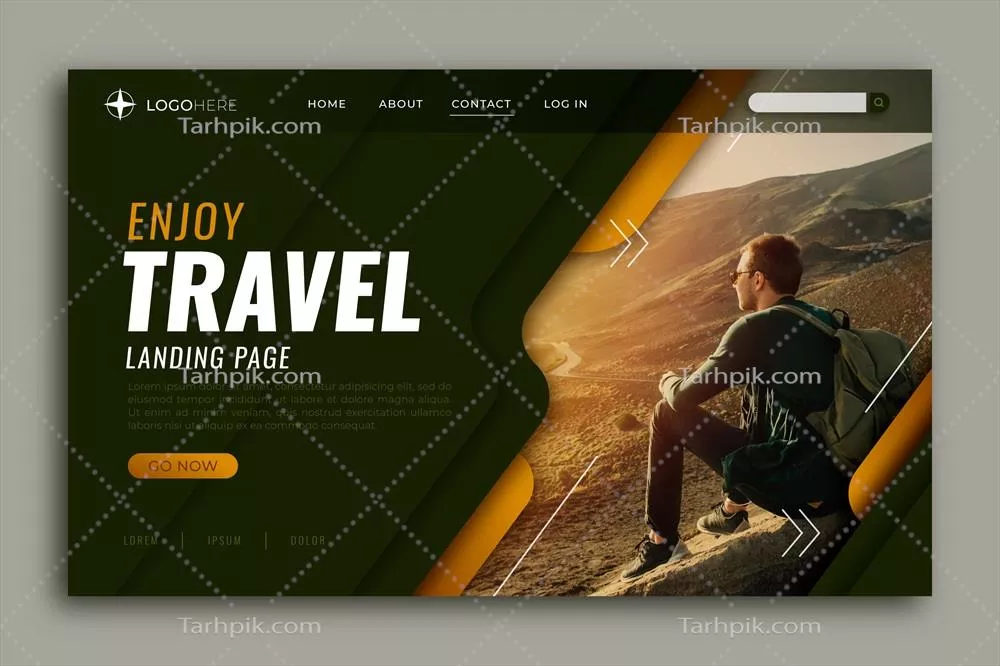 صفحه فرود سفر با طراحی وکتور منحصر به فرد و جذاب