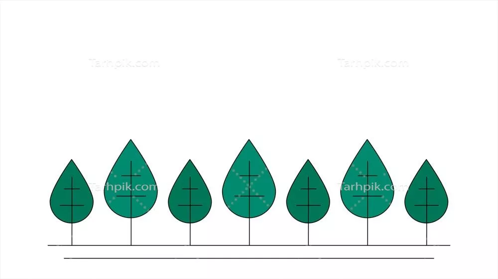 آیکون درخت با پس زمینه سفید برای نوشتن - طراحی وکتور