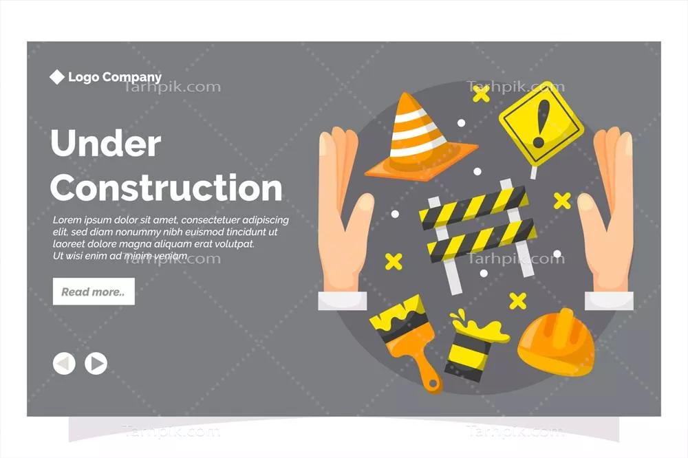 وکتور صفحه فرود در حال ساخت با طراحی تخت و مدرن برای جذب کاربران