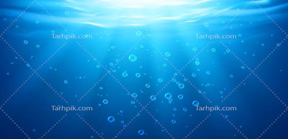 وکتور زمینه زیرآب: سطح آب اقیانوس یا دریا و تجربیات آن