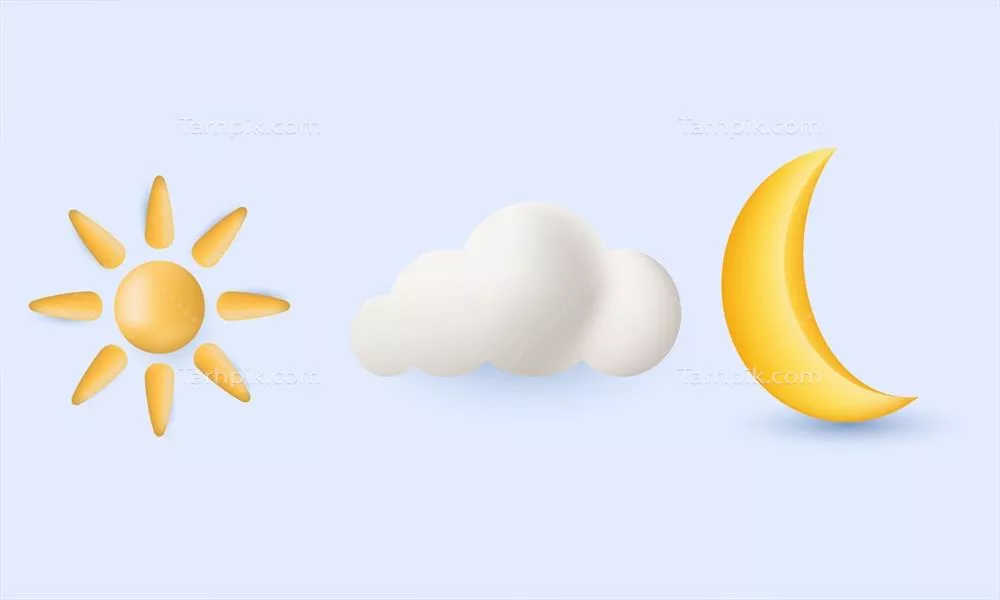 آیکون سه‌بعدی خاص و واقعی با موضوع خورشید در حالتی ایزوله و وکتور