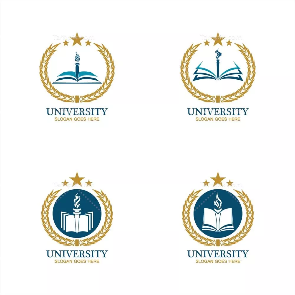 وکتور الگوی طراحی لوگو برای دانشگاه، آکادمی، مدرسه و دوره های آموزشی